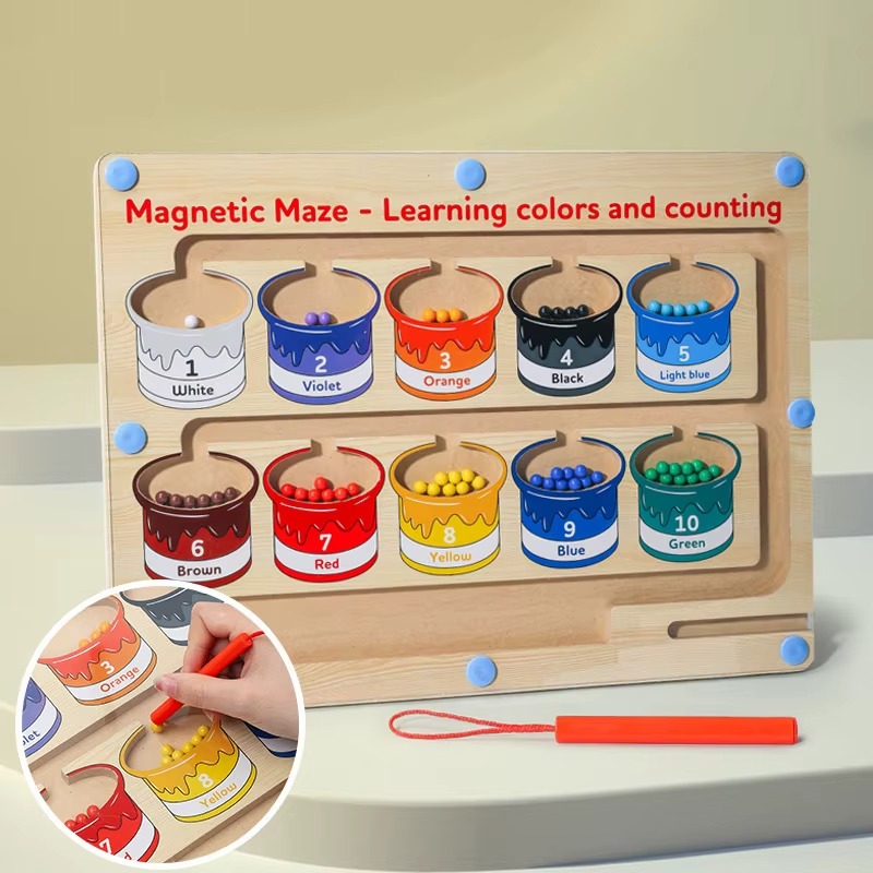 Magnetic Color Classification Maze Board