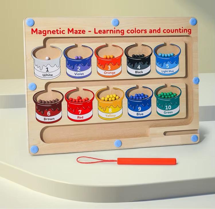 Magnetic Color Classification Maze Board
