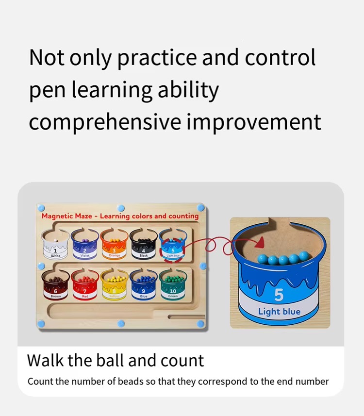 Magnetic Color Classification Maze Board