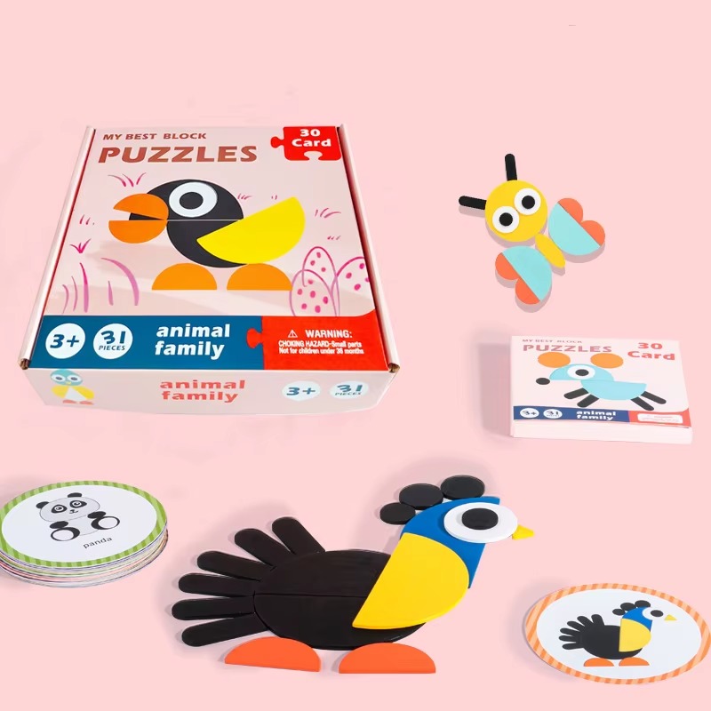 Animal Family Puzzle Set