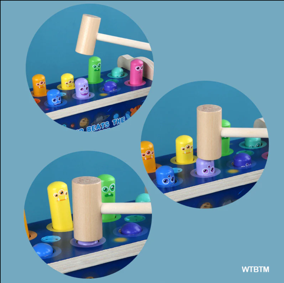 Tiger Beats the Hamster Wooden Whack-a-Mole Game