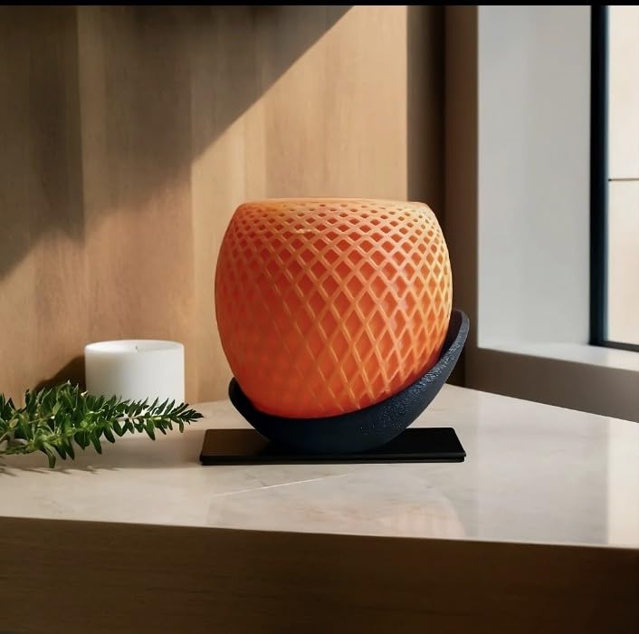 Modern 3D Printed Planter with Drainage Hole – 2-Piece Pot Set | Decorative PLA Plant Pot for Indoor Home & Office Decor (Eco-Friendly)