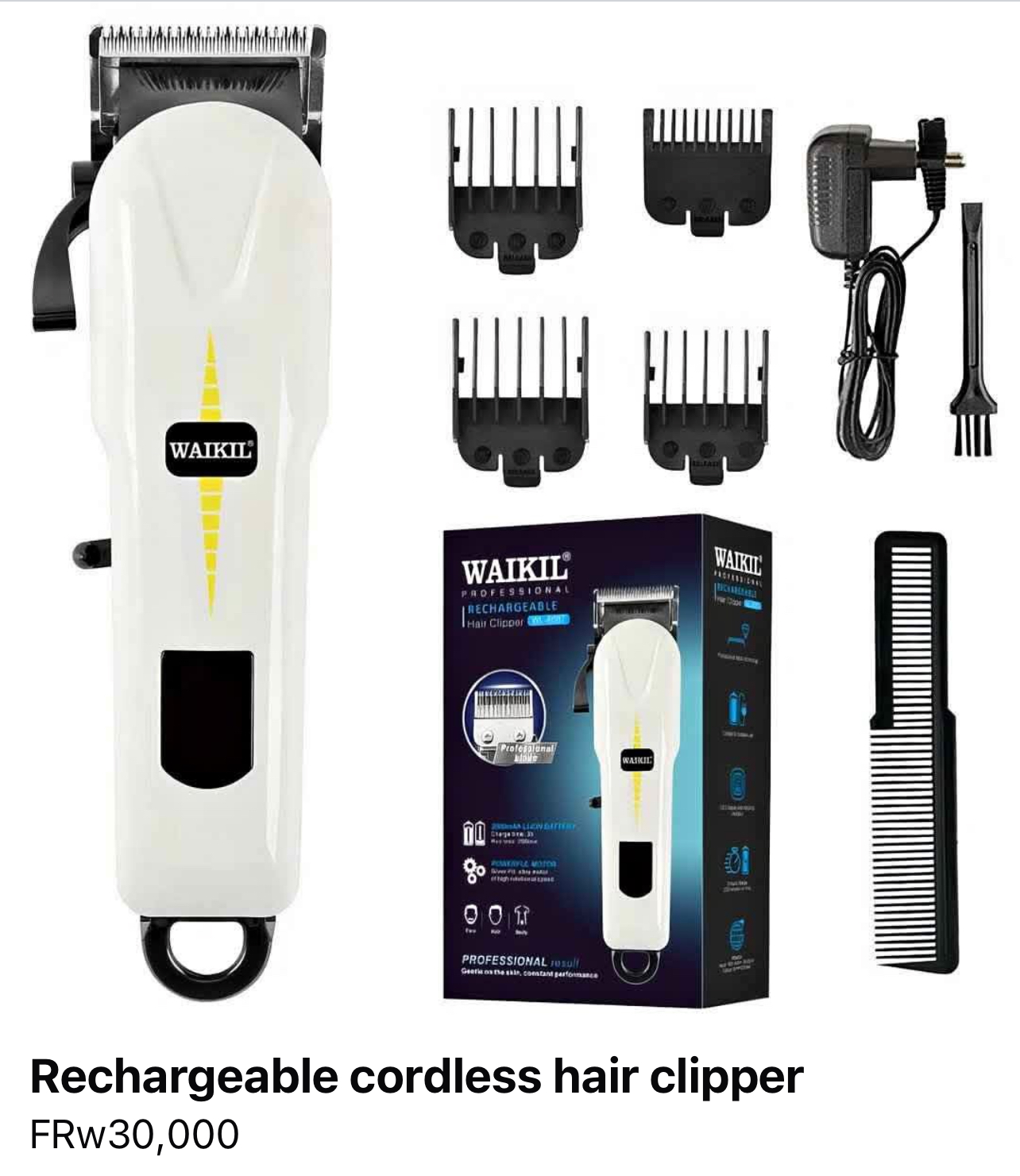 Waikil Rechargeable Cordless Hair Clipper