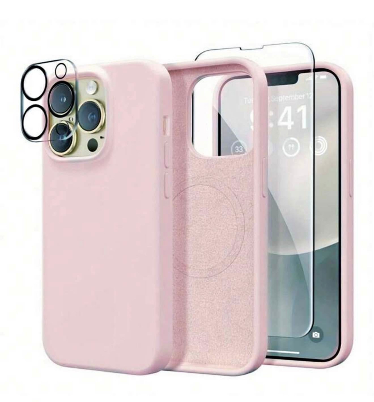 3-in-1 Pink Phone Protection Set