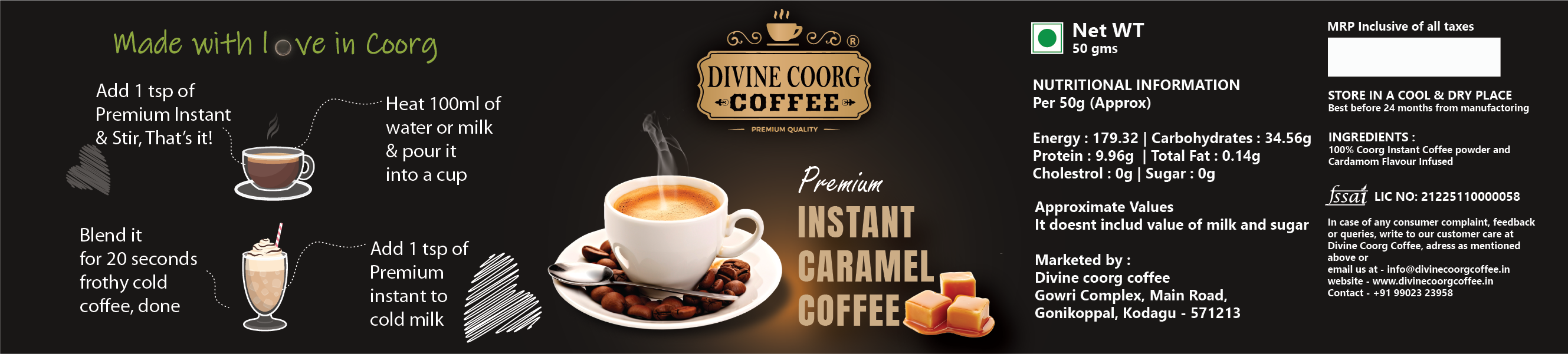 Instant Coffee, Caramel Flavour