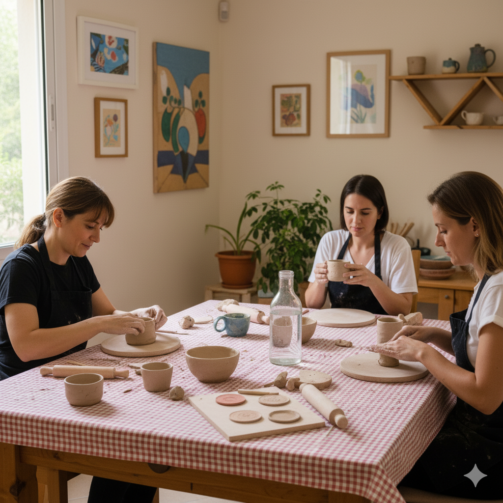 סדנה קרמיקה - שלושה משתתפים