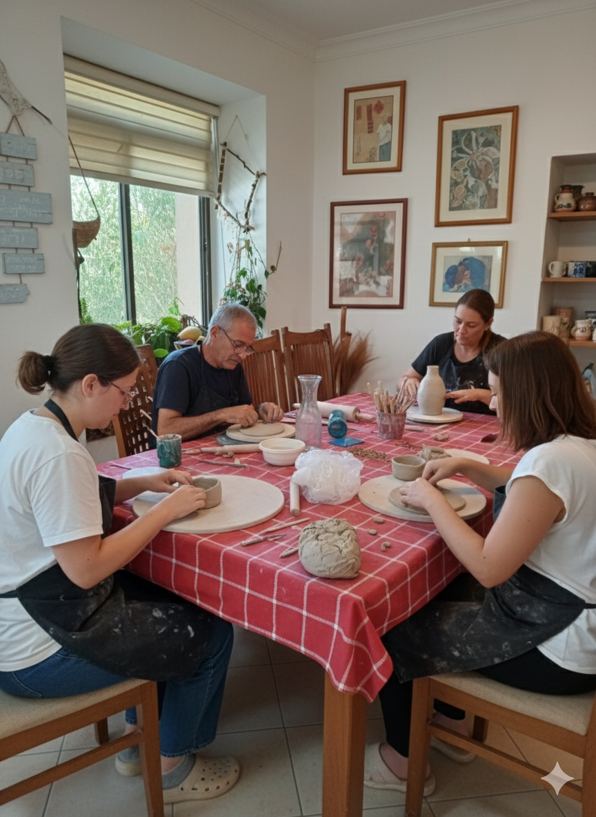 סדנה קרמיקה - שני משתתפים