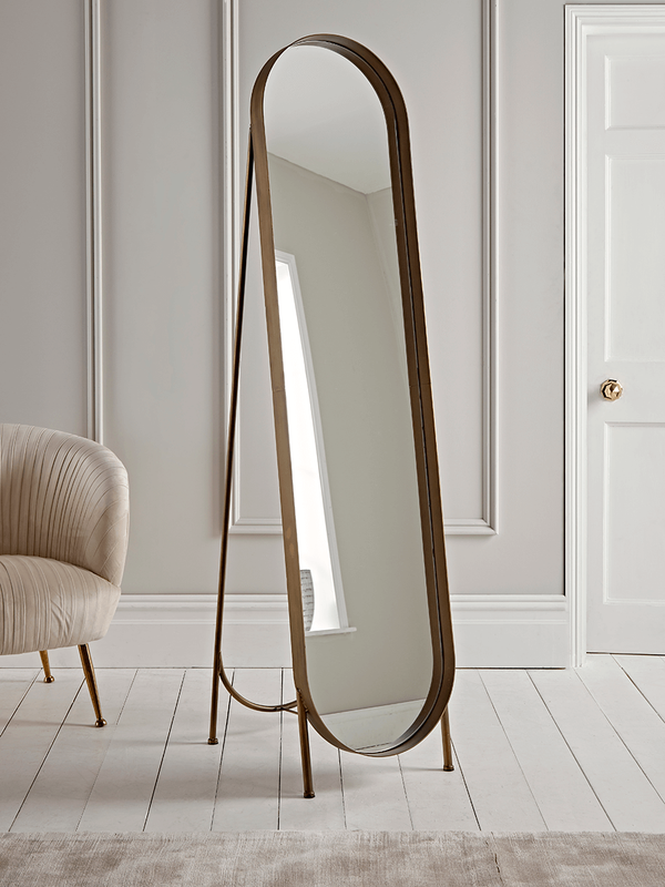 BRUSH GOLD FULL LENGTH MIRROR