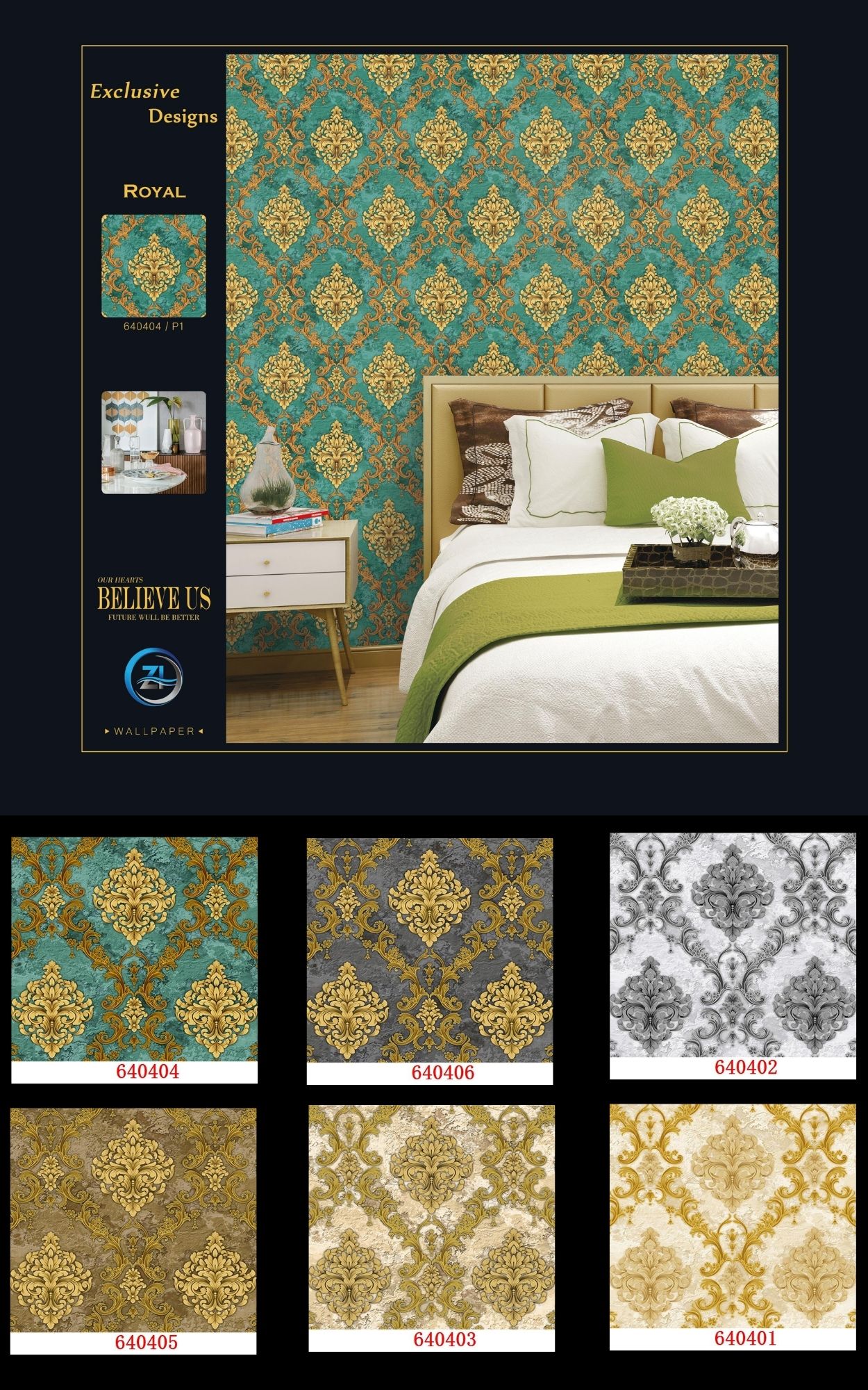 Royal Patterned Wallpaper