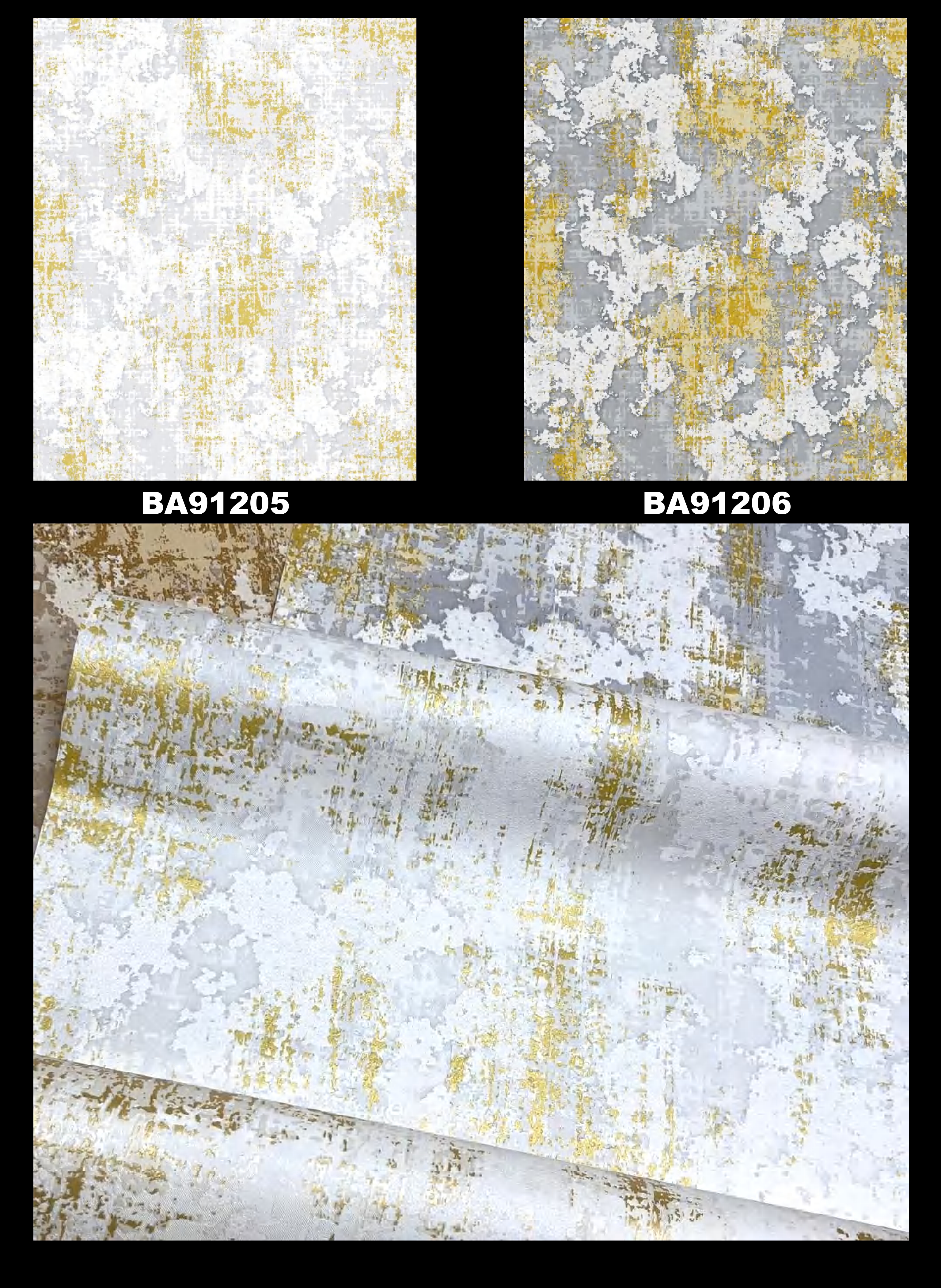 Textured Decorative Wallpaper BA91205 and BA91206