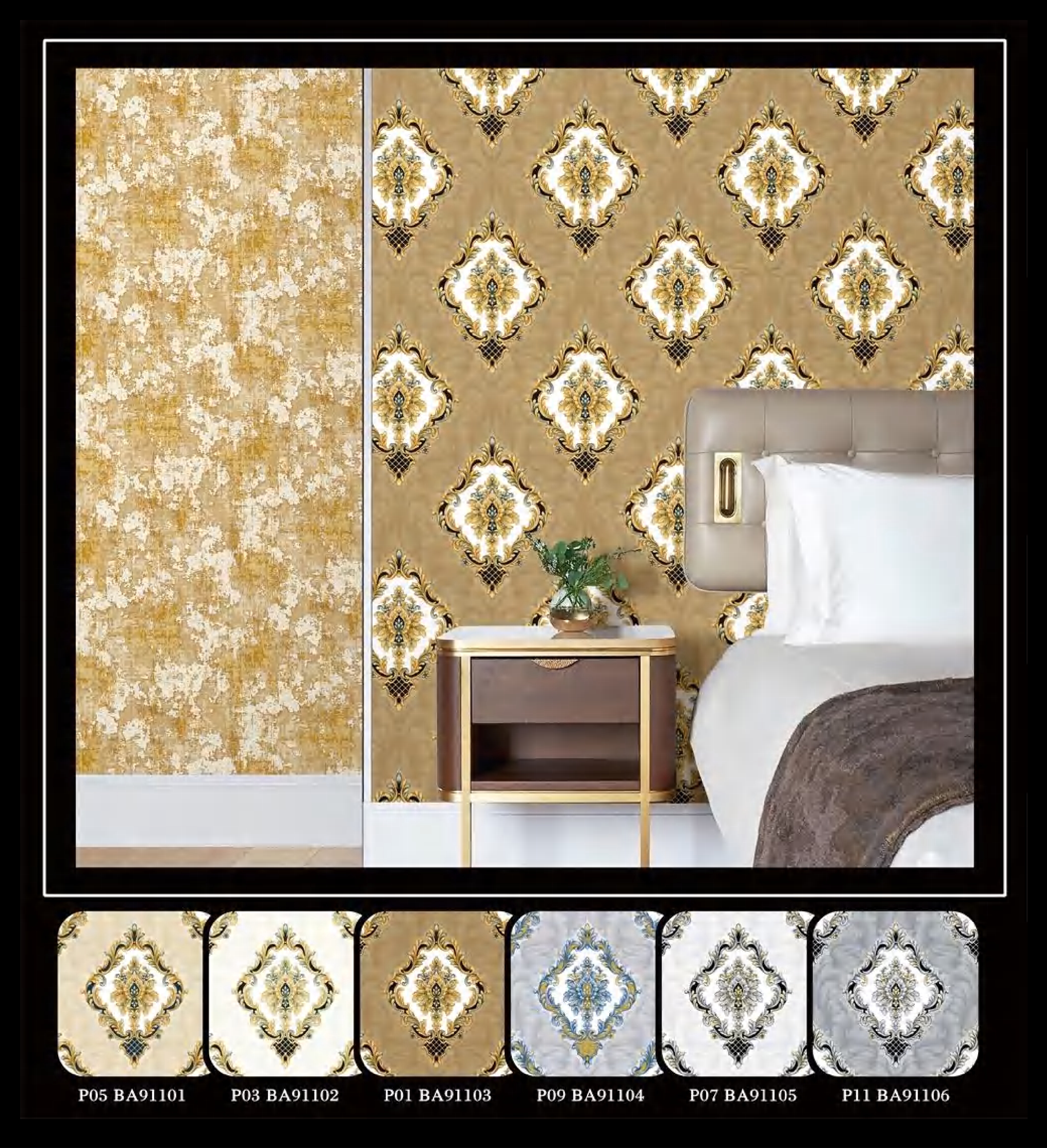 Elegant Damask Wallpaper Collection