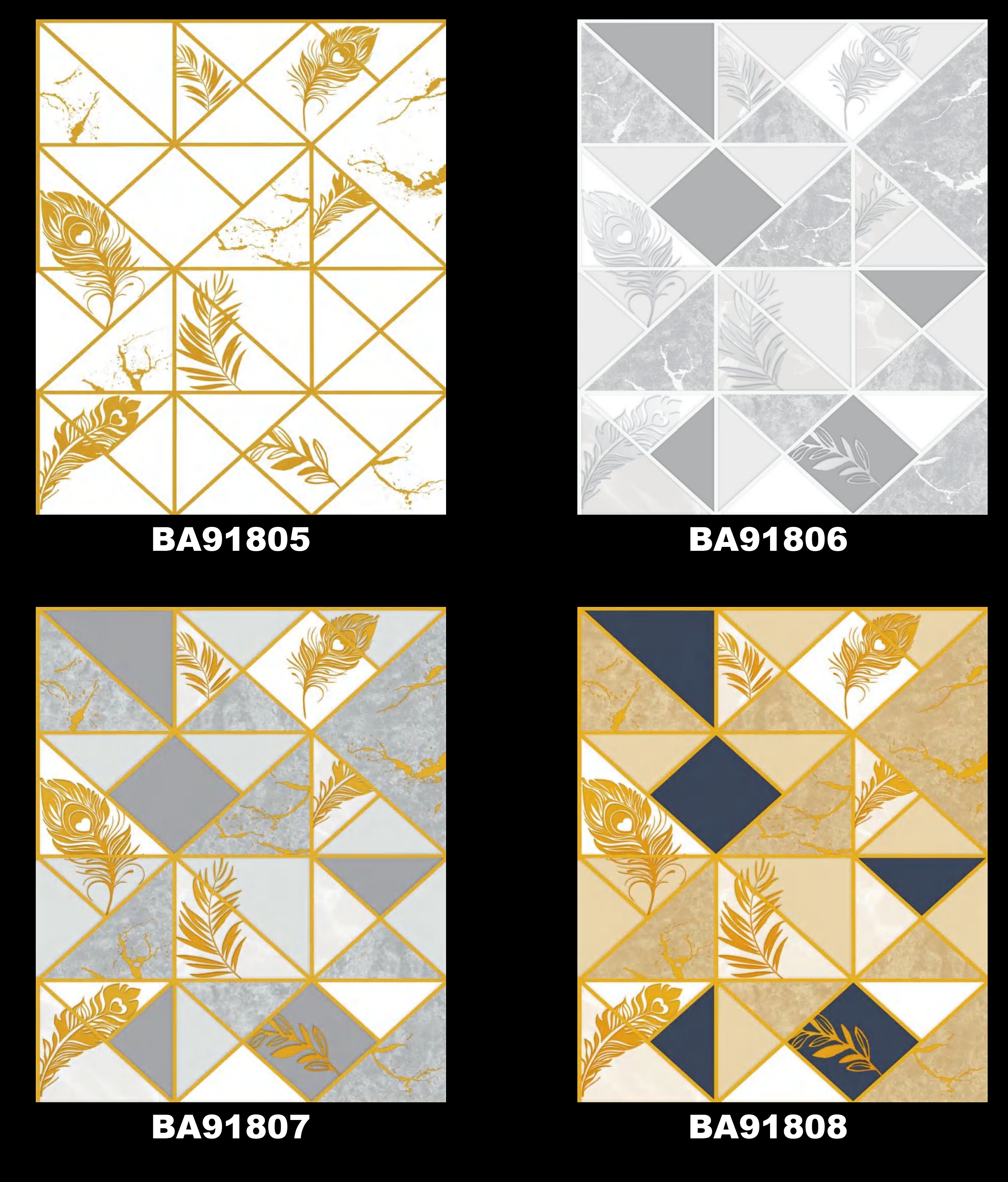 Decorative Geometric Marble Tiles Set