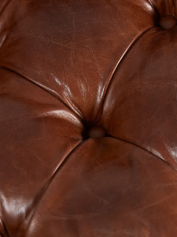 TAN LEATHER SOFA