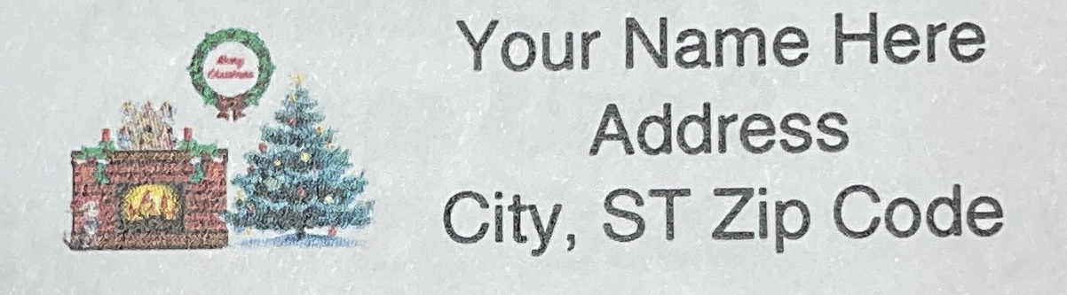 Christmas Holiday Return Address Labels, 2 size choices