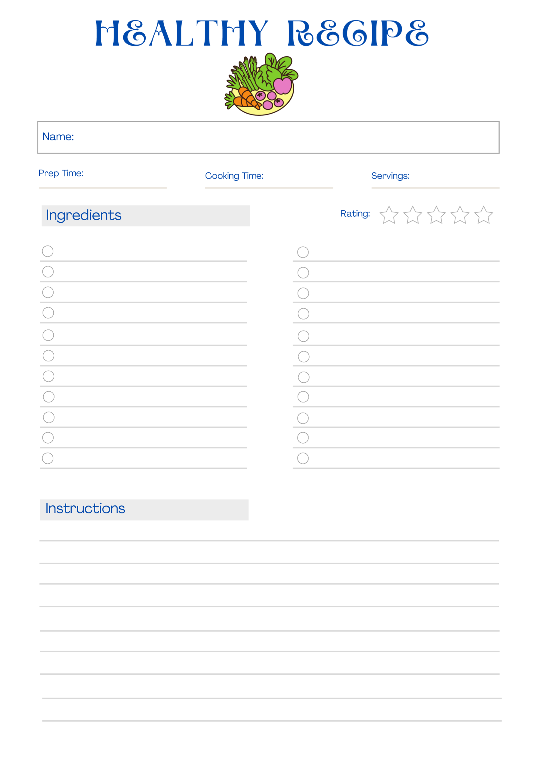 Complete Meal Planner (25 pages)