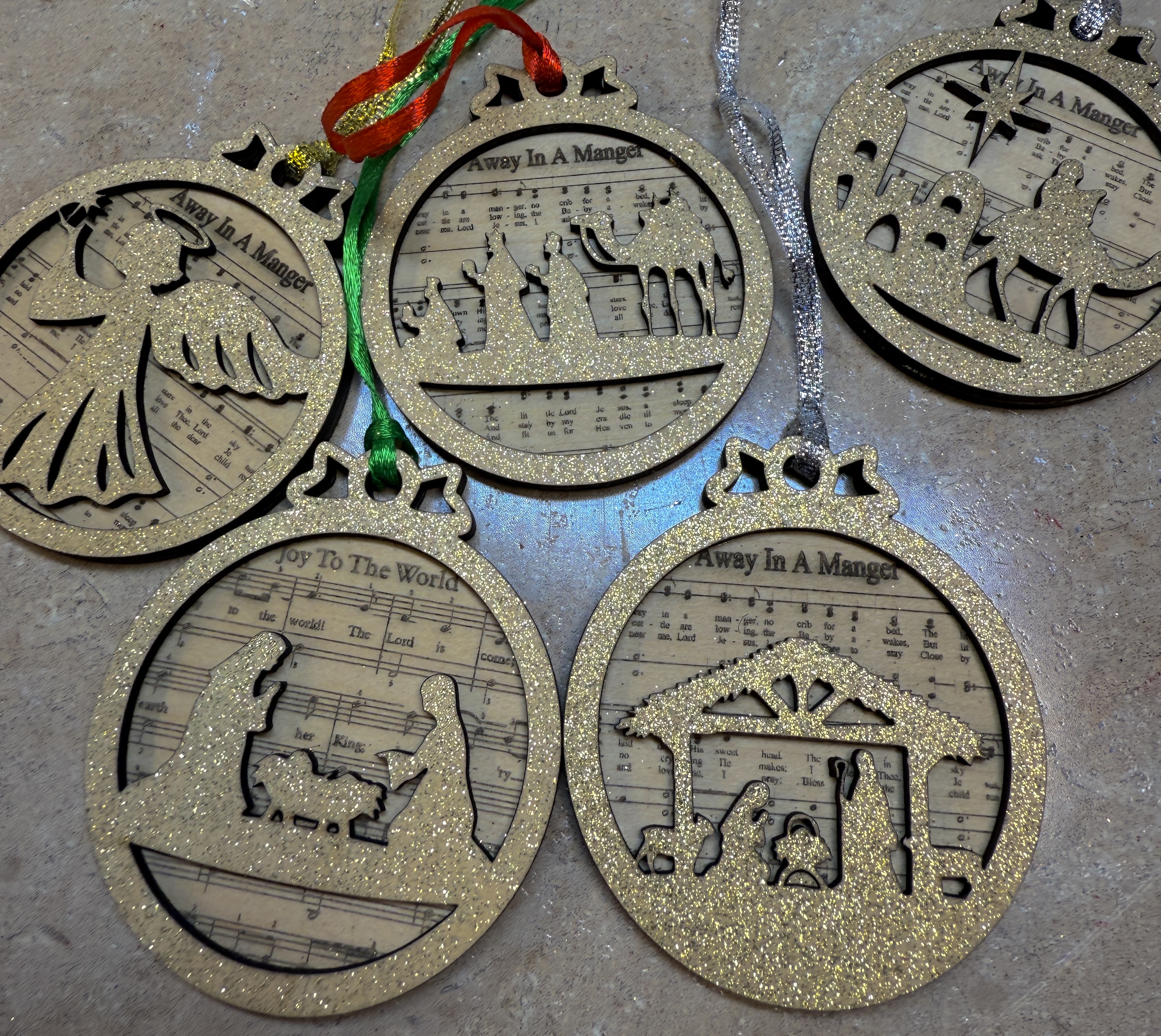 Handmade Christmas Nativity Ornaments