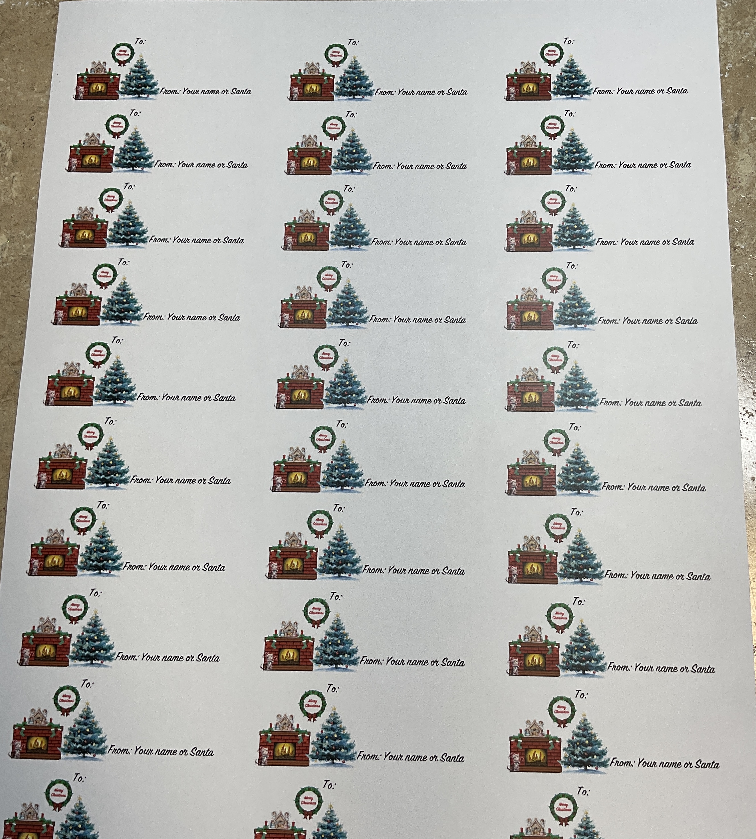 Christmas Gift Tags, page of 30