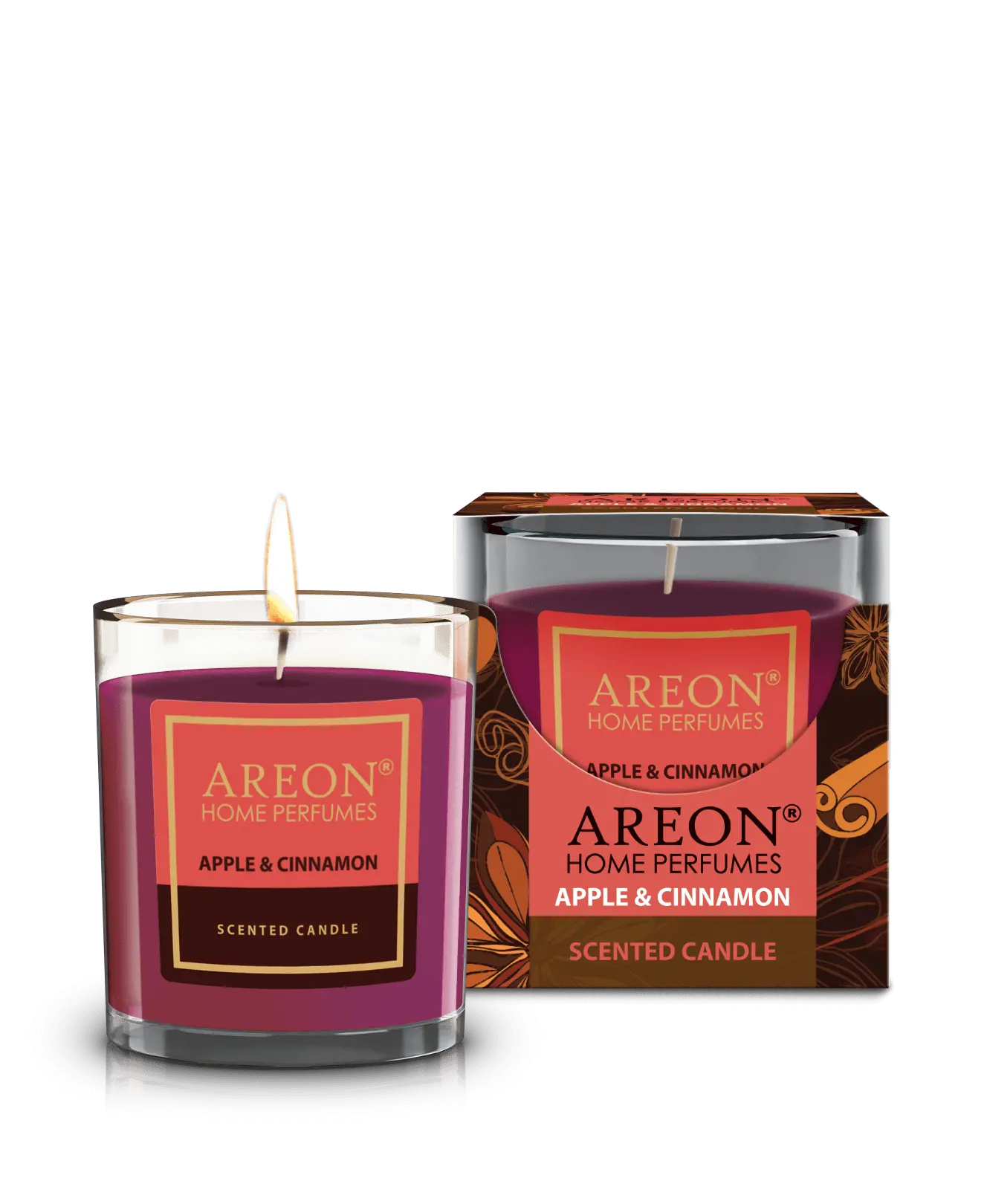 Duftlys med eple og kanel