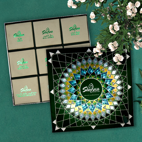 Naturlig olivenoljesåpe (kaldprosess) gaveeske med naturlige dufter (9 stk)