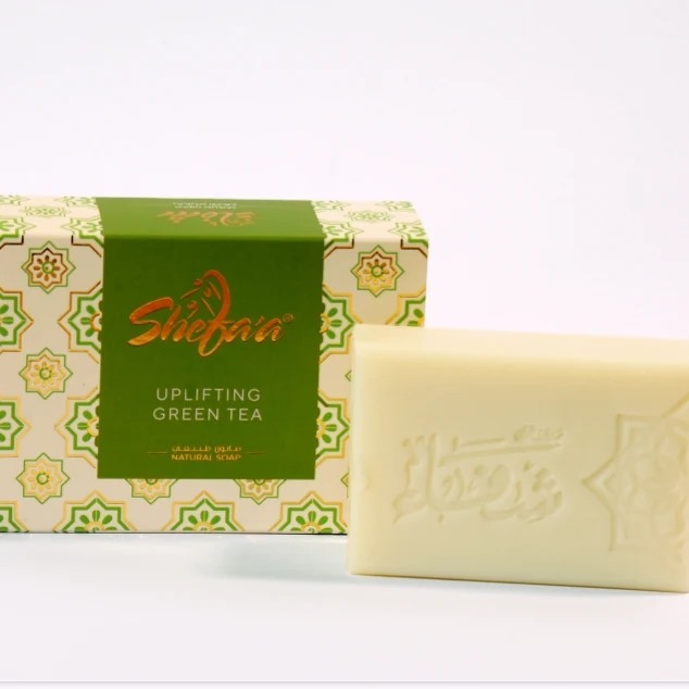 Uplifting green tea natural soap