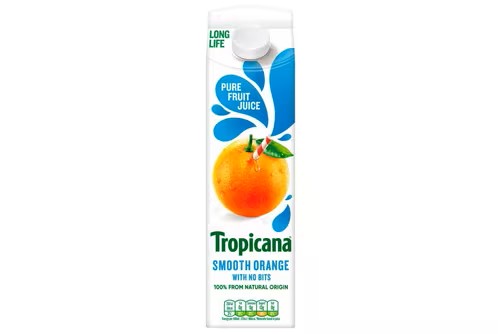 Tropicana Long Life Pure Smooth Orange Fruit Juice 6x850ml