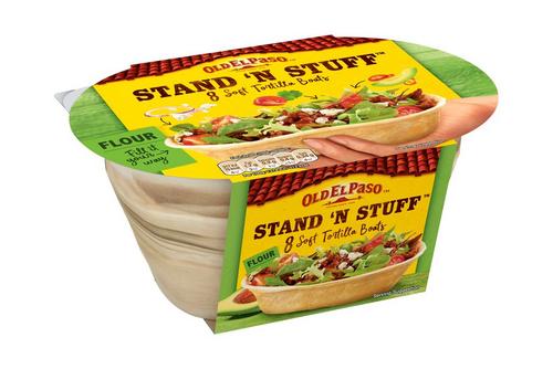 Old El Paso Stand n Stuff Flour Tortillas Wrap Boats 4 x 8