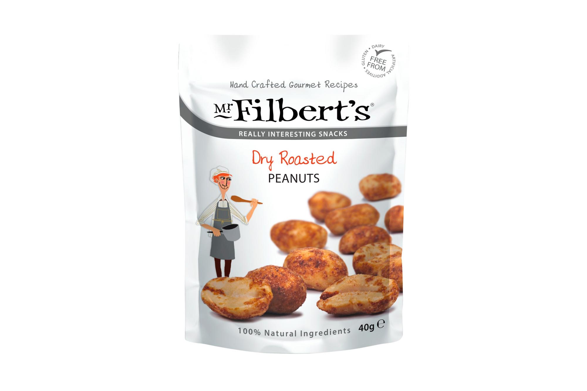 Mr Filberts Dry Roasted Peanuts 20x40g