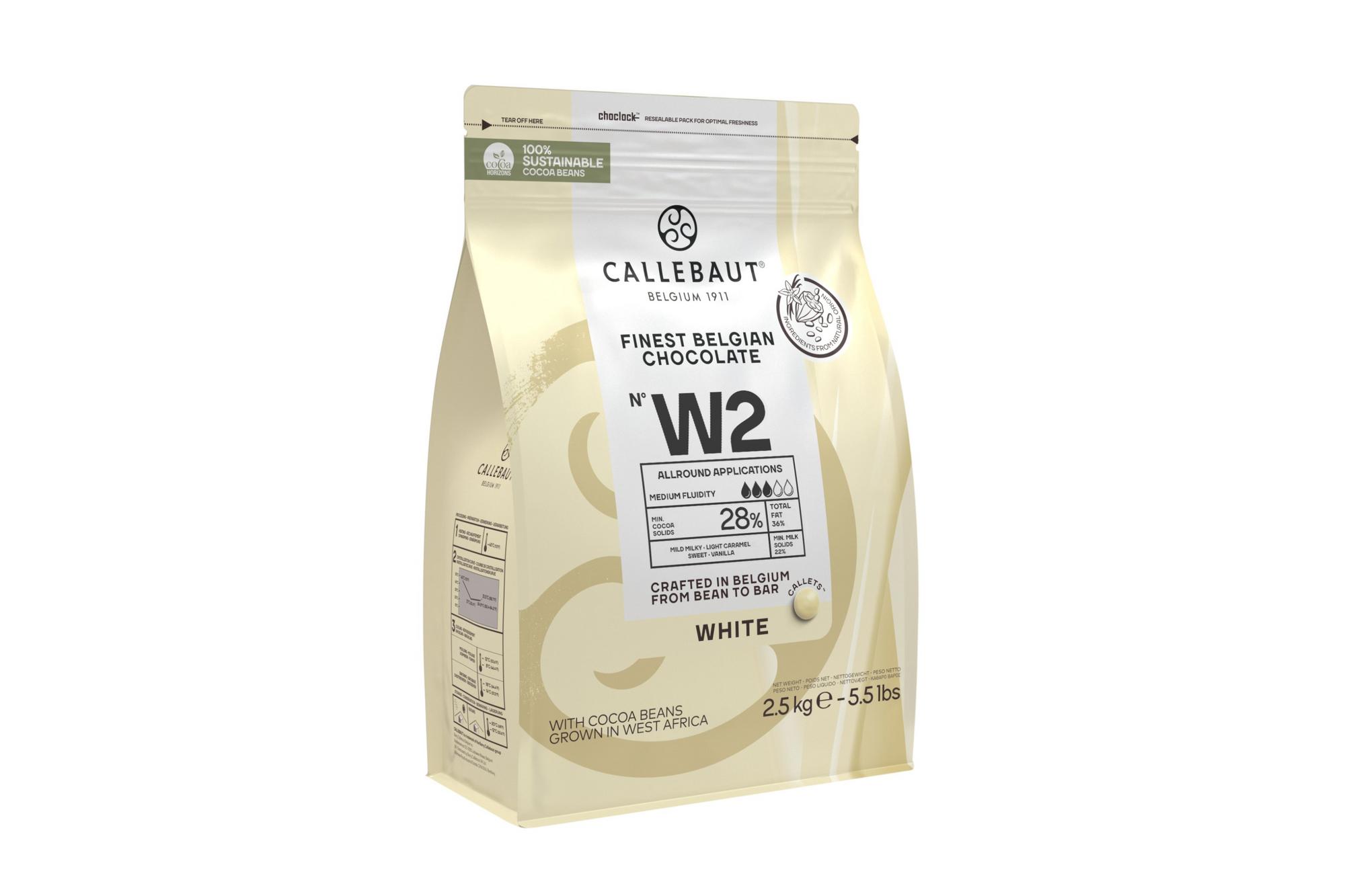 Callebaut Finest Belgian Chocolate White Callets 2.5kg