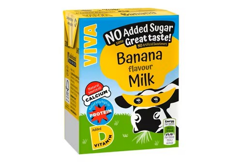 Viva Banana Milk Drink – No Added Sugar 27x200ml