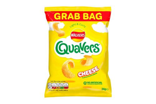 Walkers Quavers Cheese Snack Crisps 30x34g