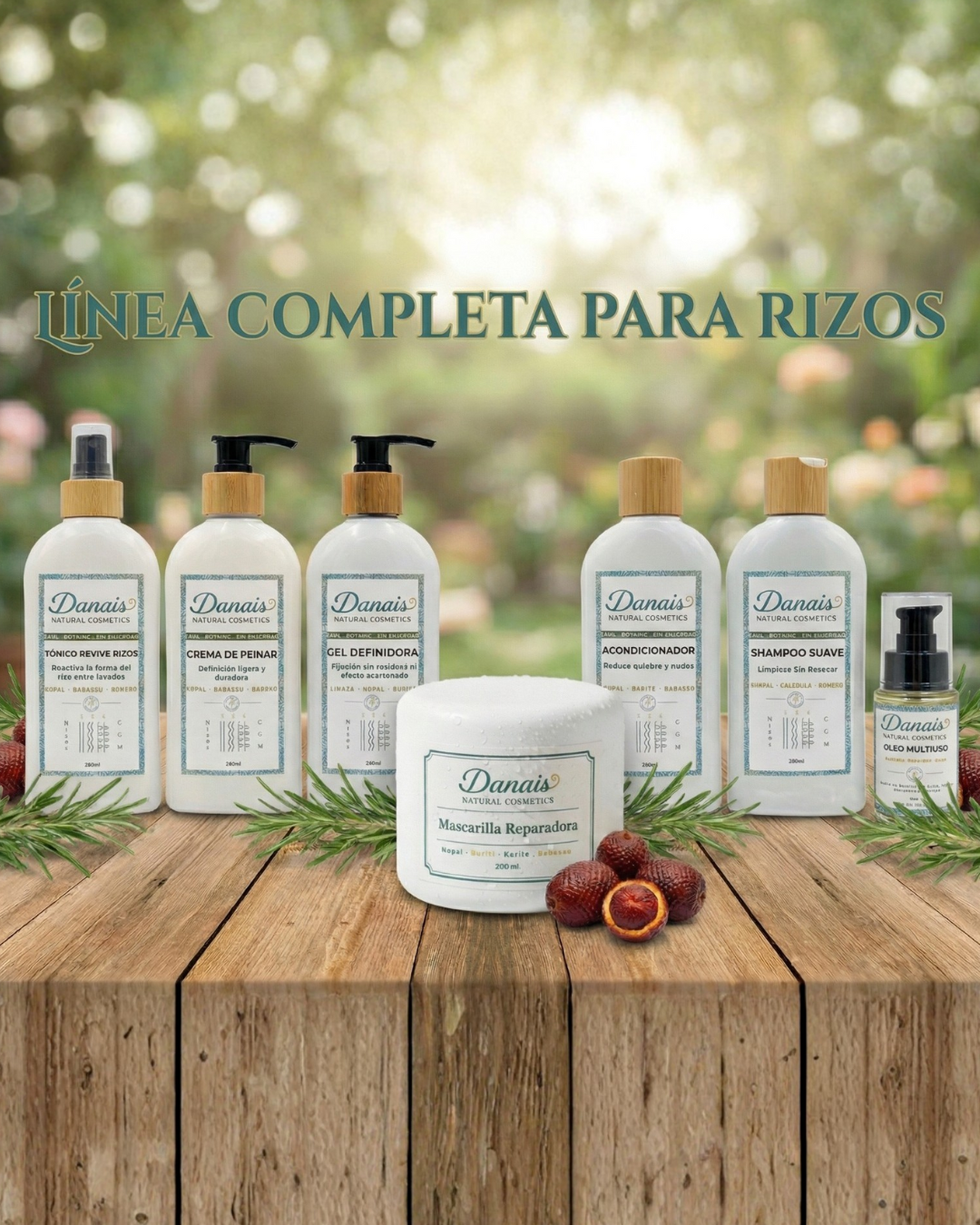 Línea completa para rizos Danais