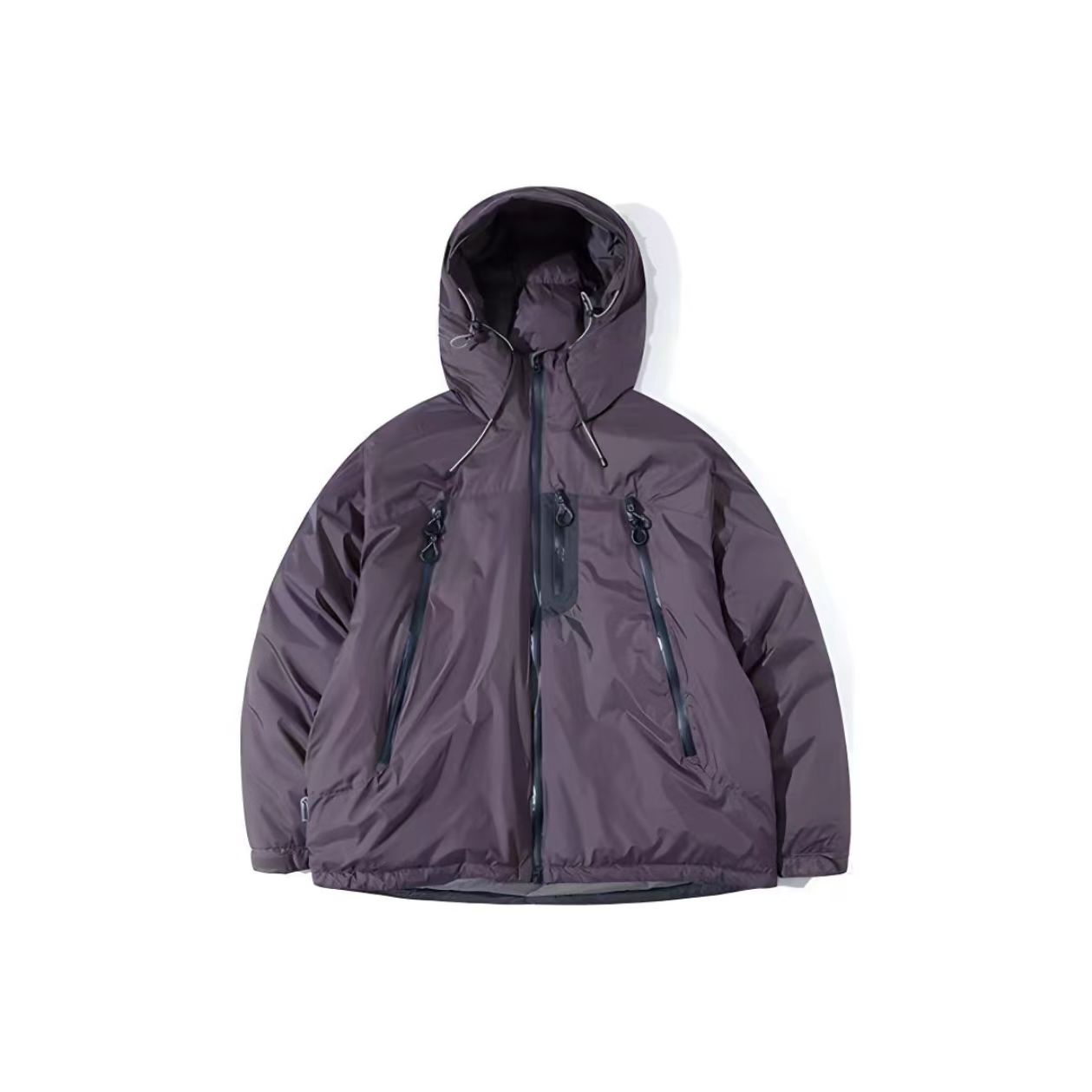 Dark Purple Hooded Winter Jacket
