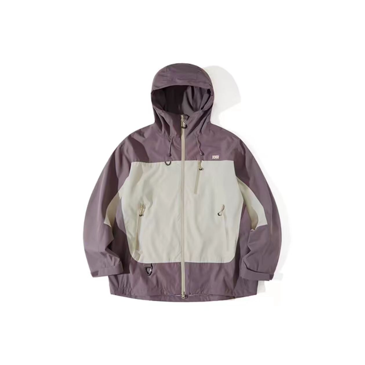 Two-tone Hooded Windbreaker Jacket