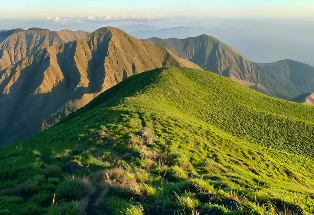 Panorama Leinwand: Berglandschaft
