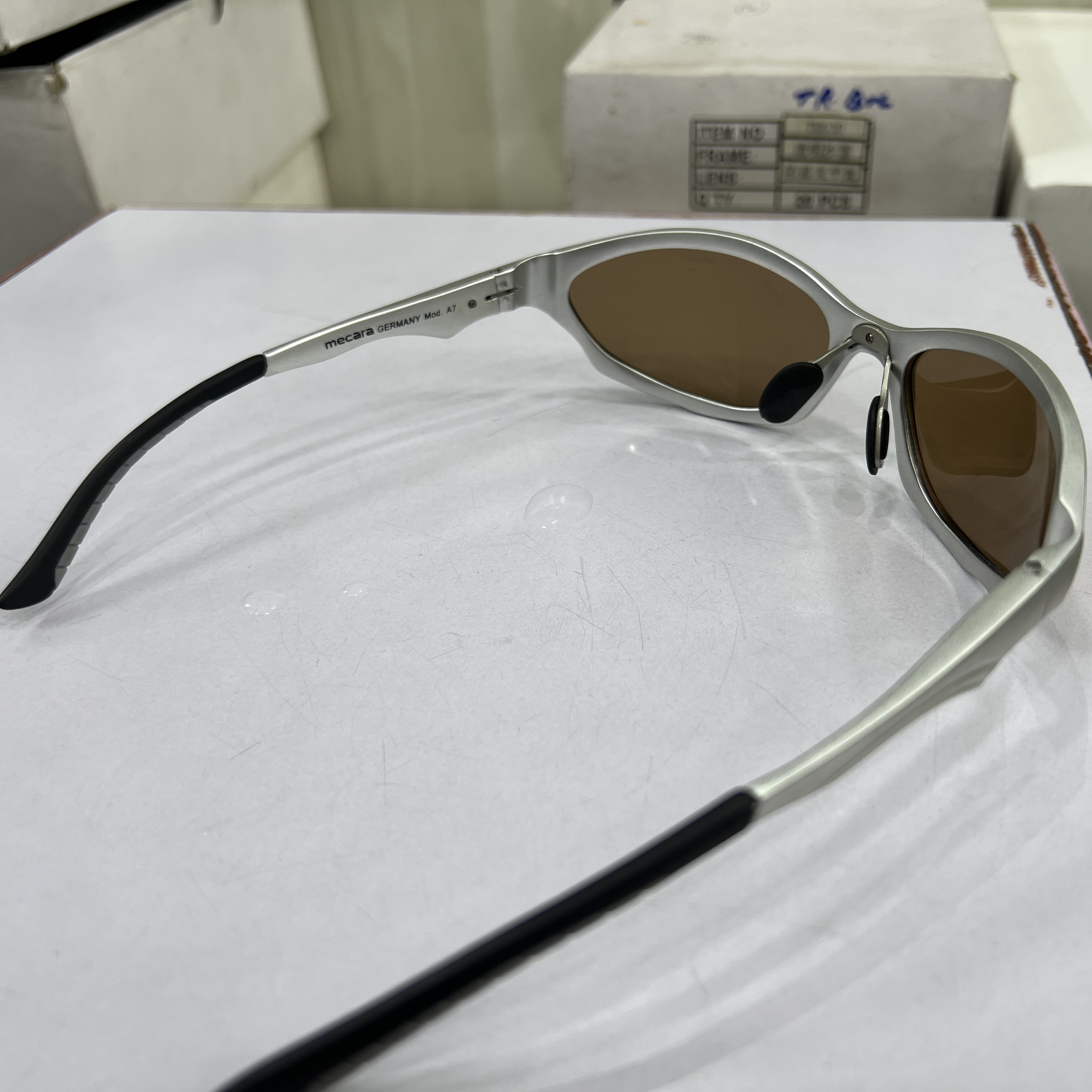 RetroEdge SilverSport Wrap Sunglasses – Brown UV Lens