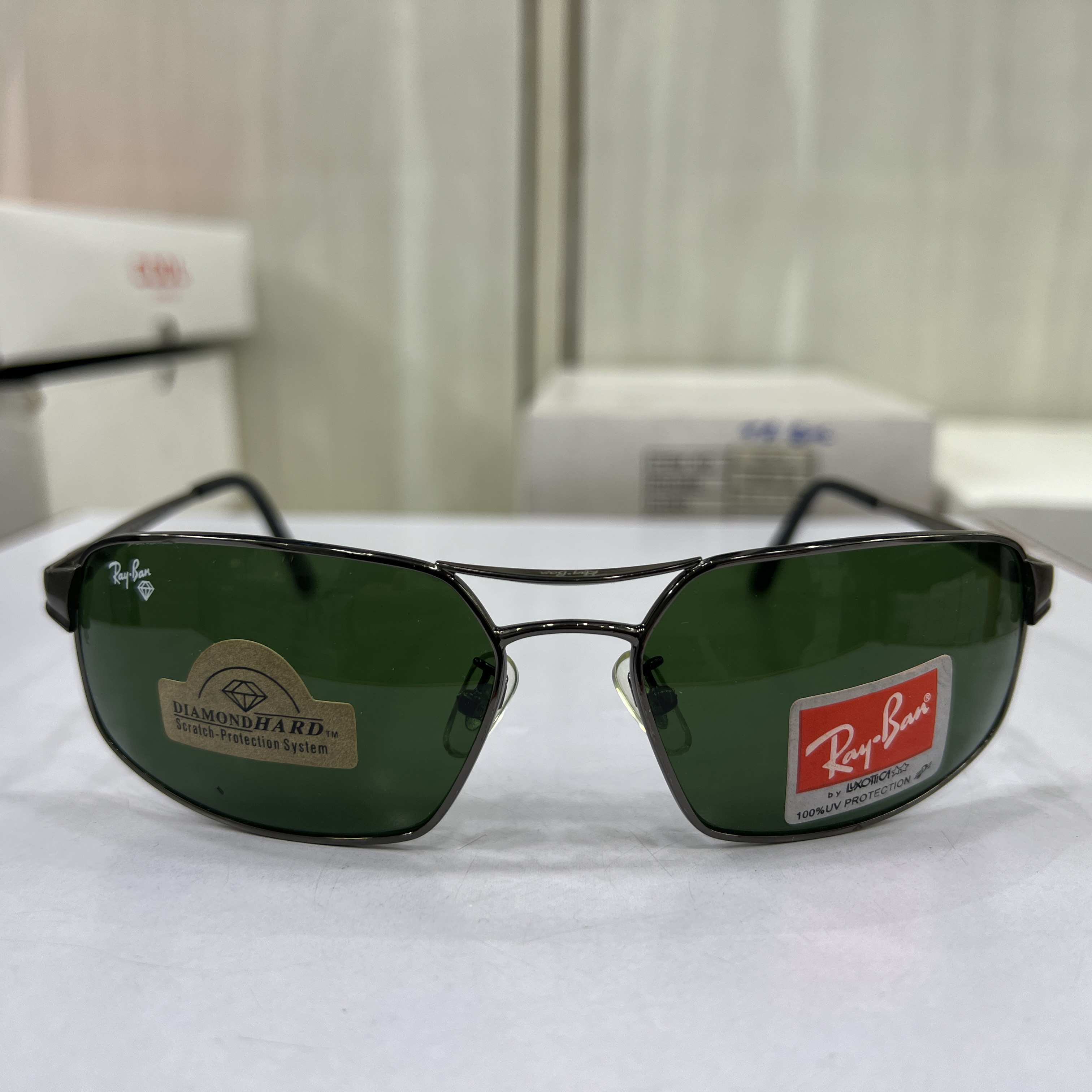 Aviator Classic Green Lens Sunglasses – Rayban1