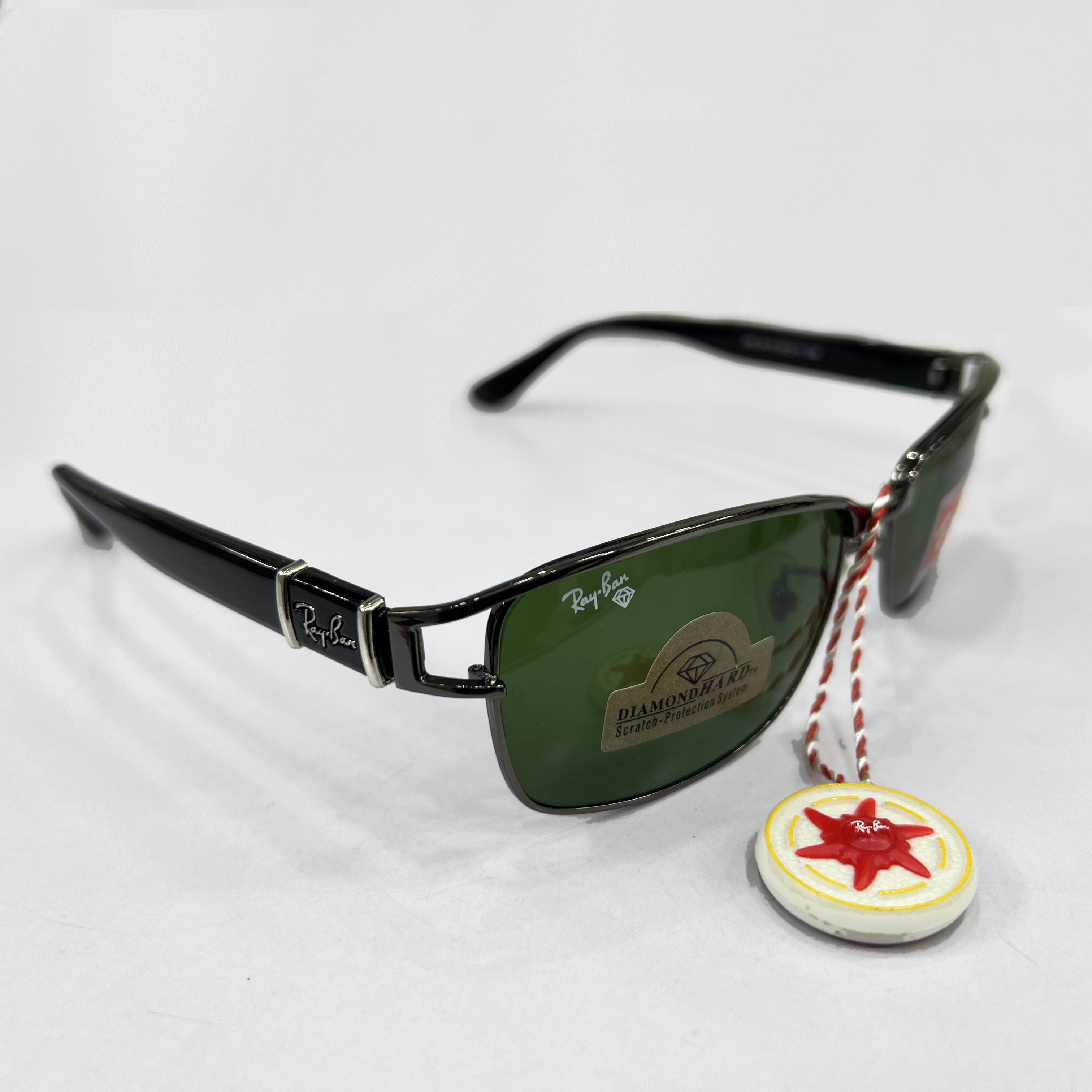 Aviator Classic Green Lens Sunglasses – Diamond Hard UV Protection 07RAY