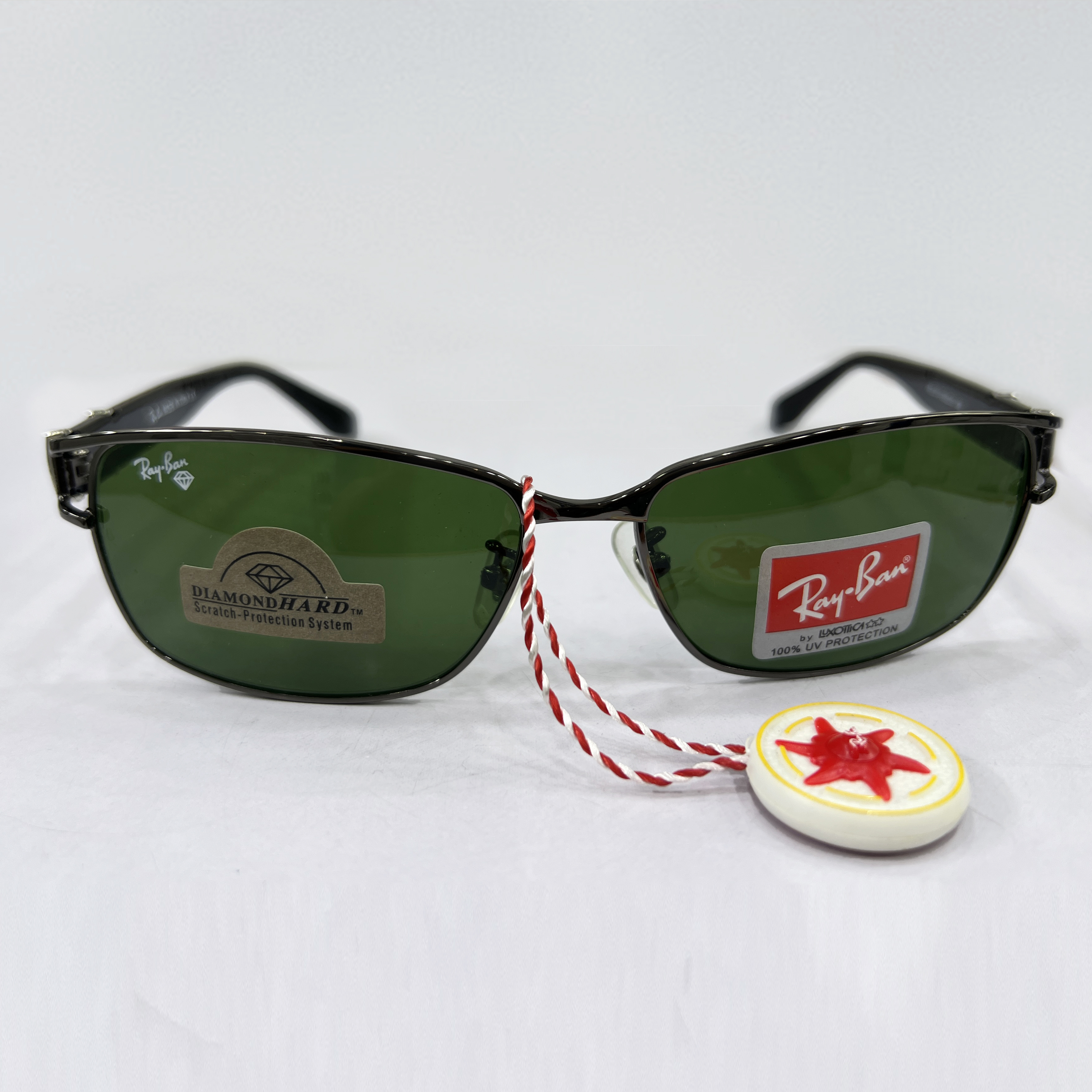 Aviator Classic Green Lens Sunglasses – Diamond Hard UV Protection 07RAY