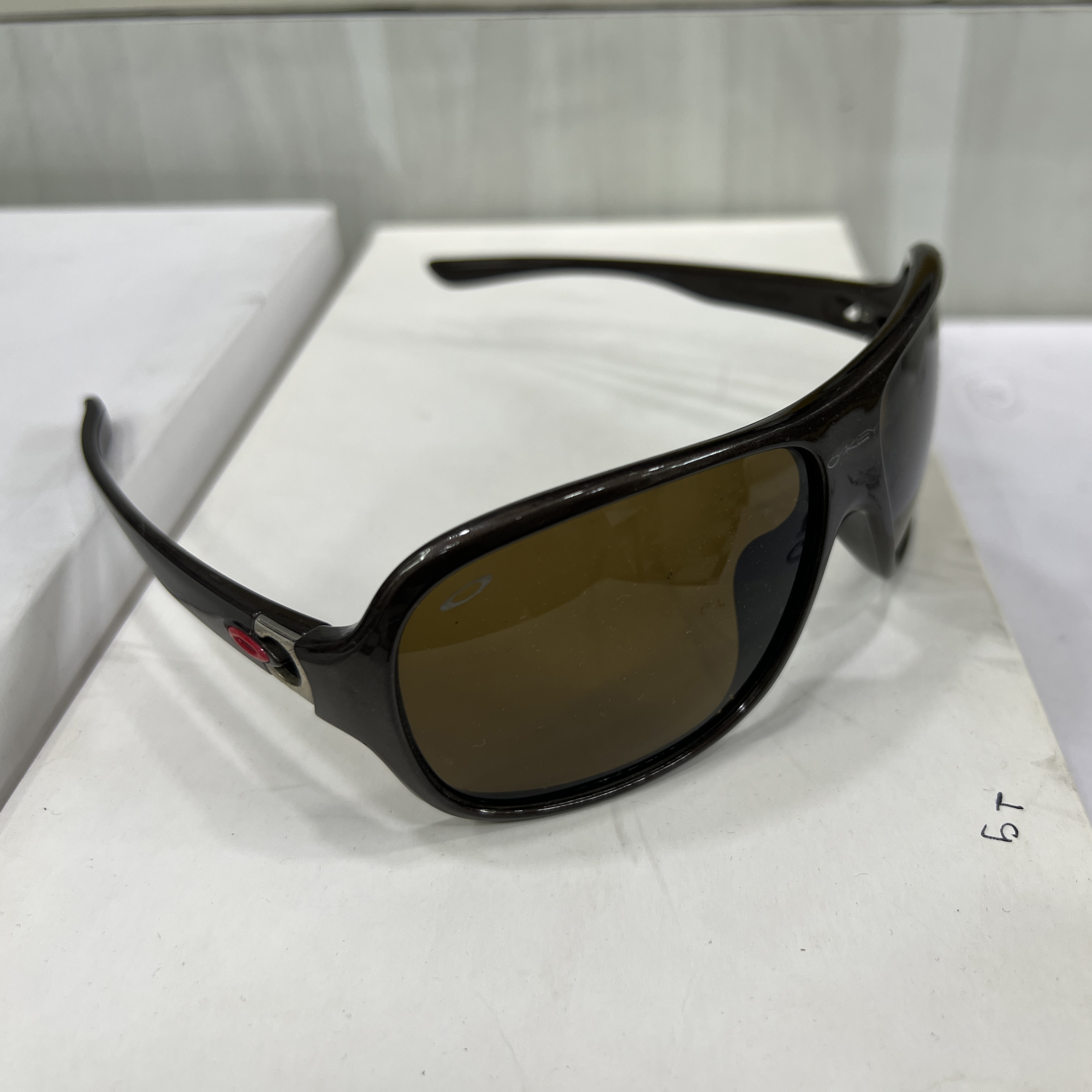 Oversized Wrap-Around Sunglasses – Brown Lens & Glossy Brown Frame (Unisex)