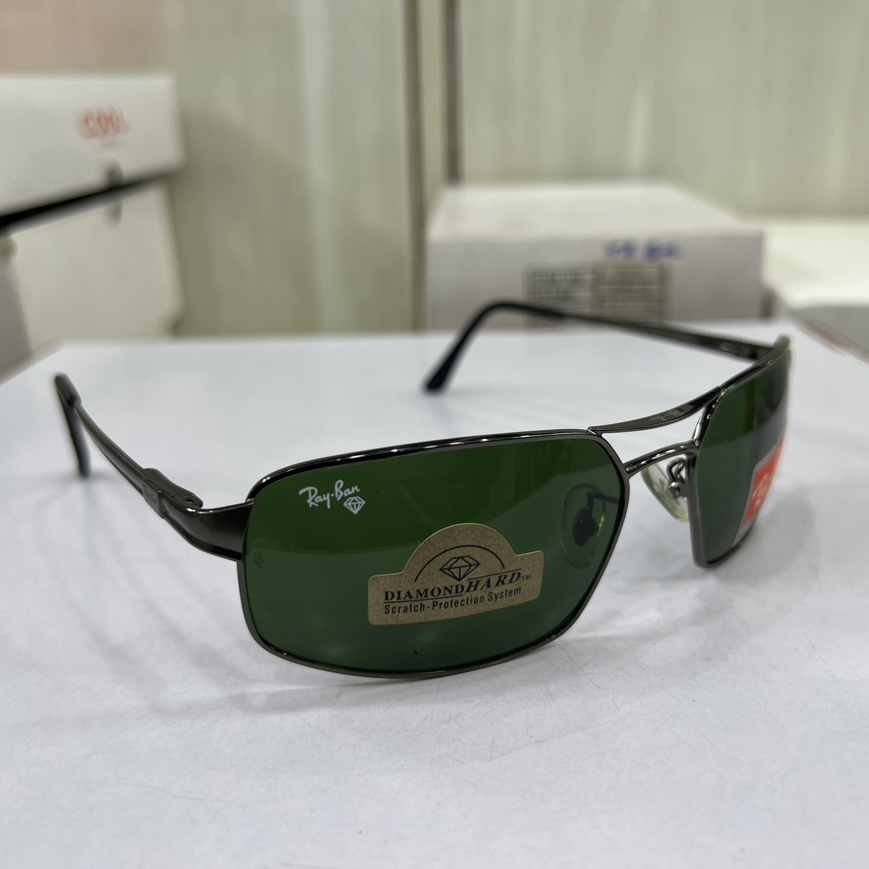 Classic Green Lens Metal Aviator Sunglasses – UV Protection