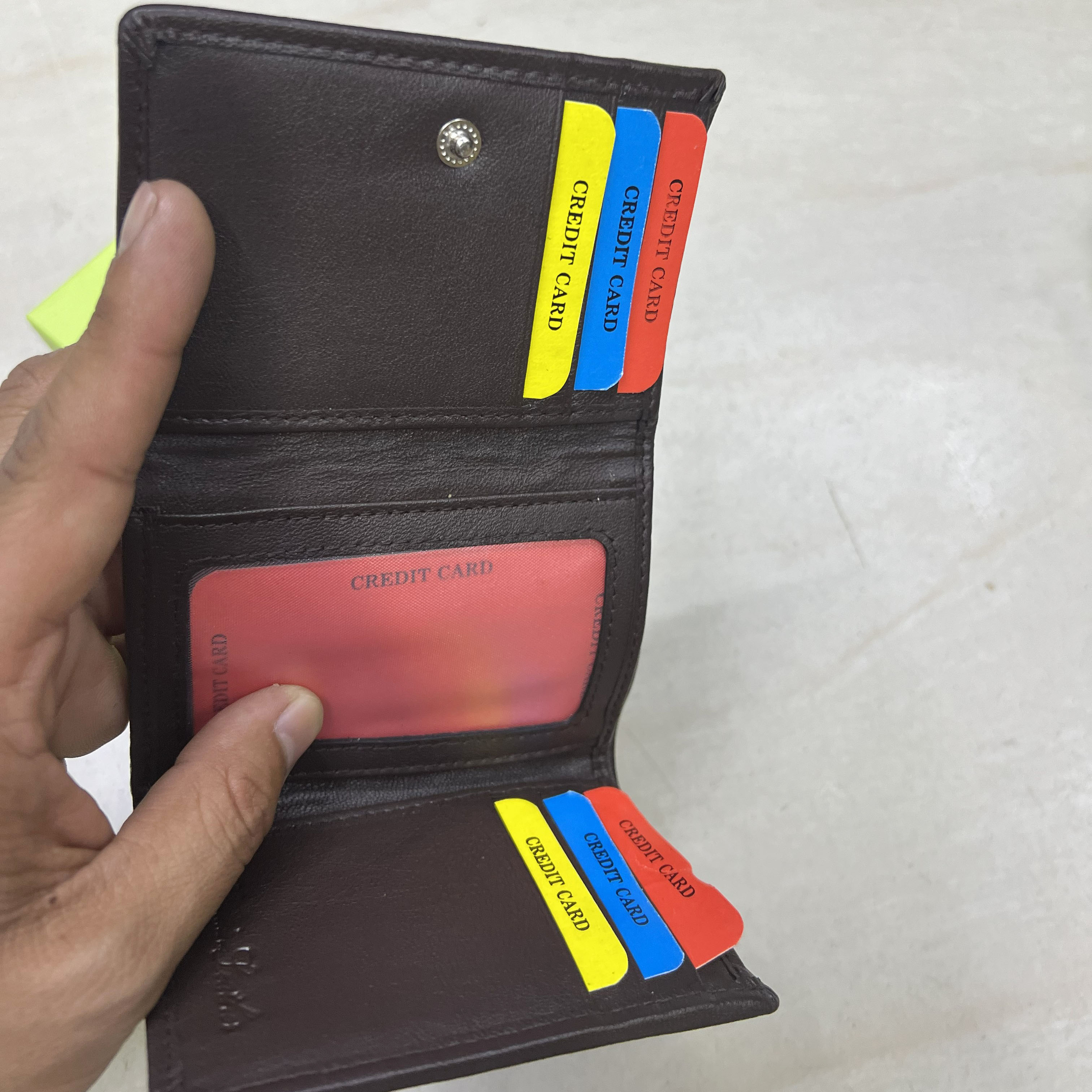 Calvin Klein Genuine Leather Tri-Fold Wallet for Men – Premium Gift Box Edition