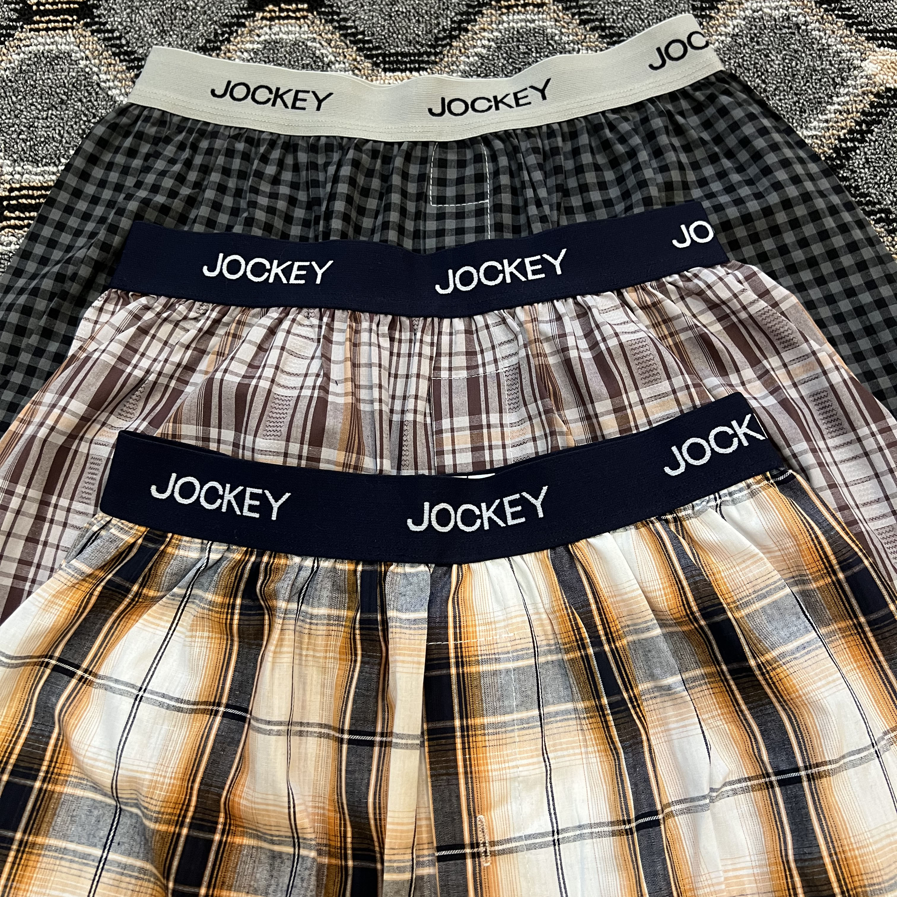Jockey Men's Premium Woven Cotton Boxers – Pack of 3 (Color May Vary)