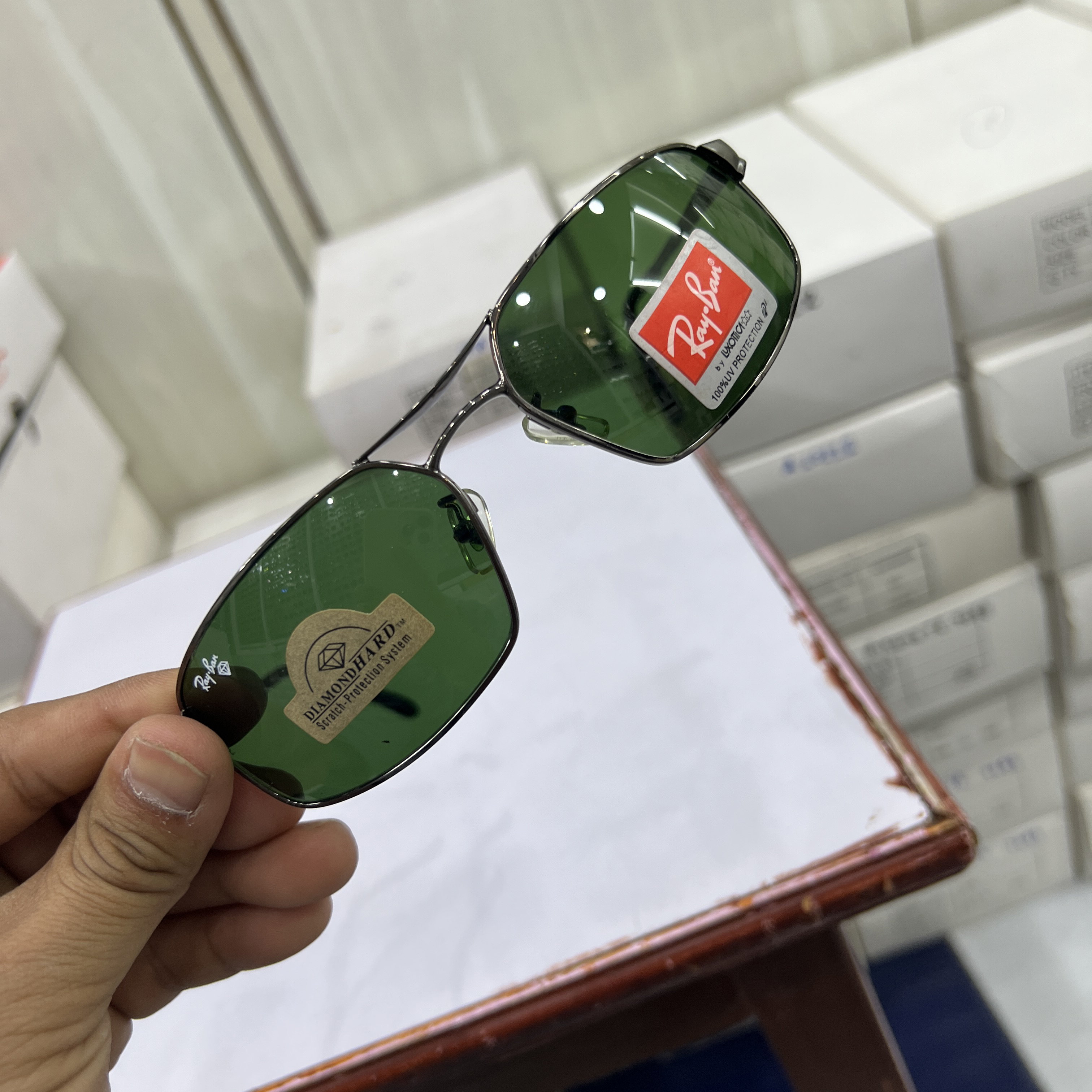 Aviator Classic Green Lens Sunglasses – Rayban1