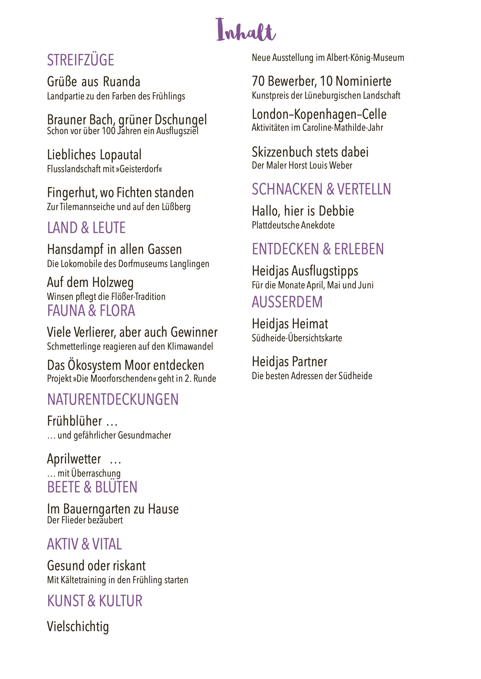 Heidja Frühling 2025