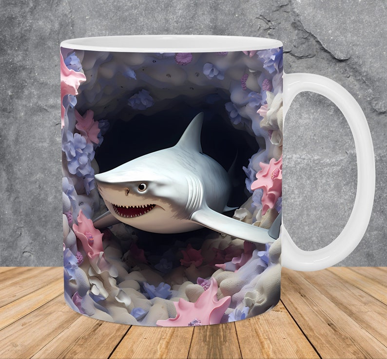 Taza con tiburón