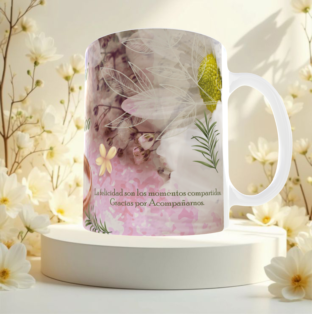 Taza Boda  de Cerámica Decorativa