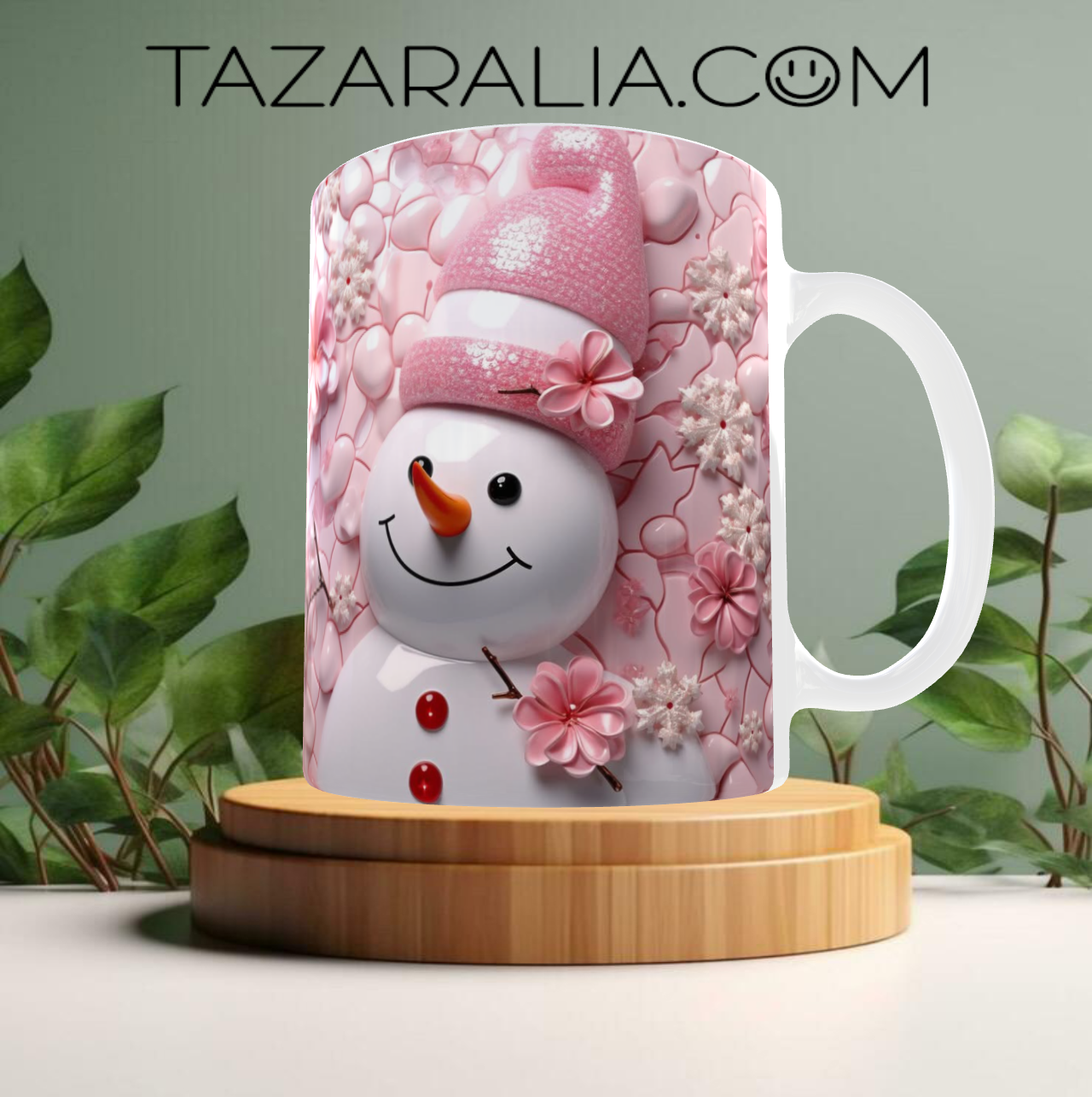 Taza de muñeco de nieve