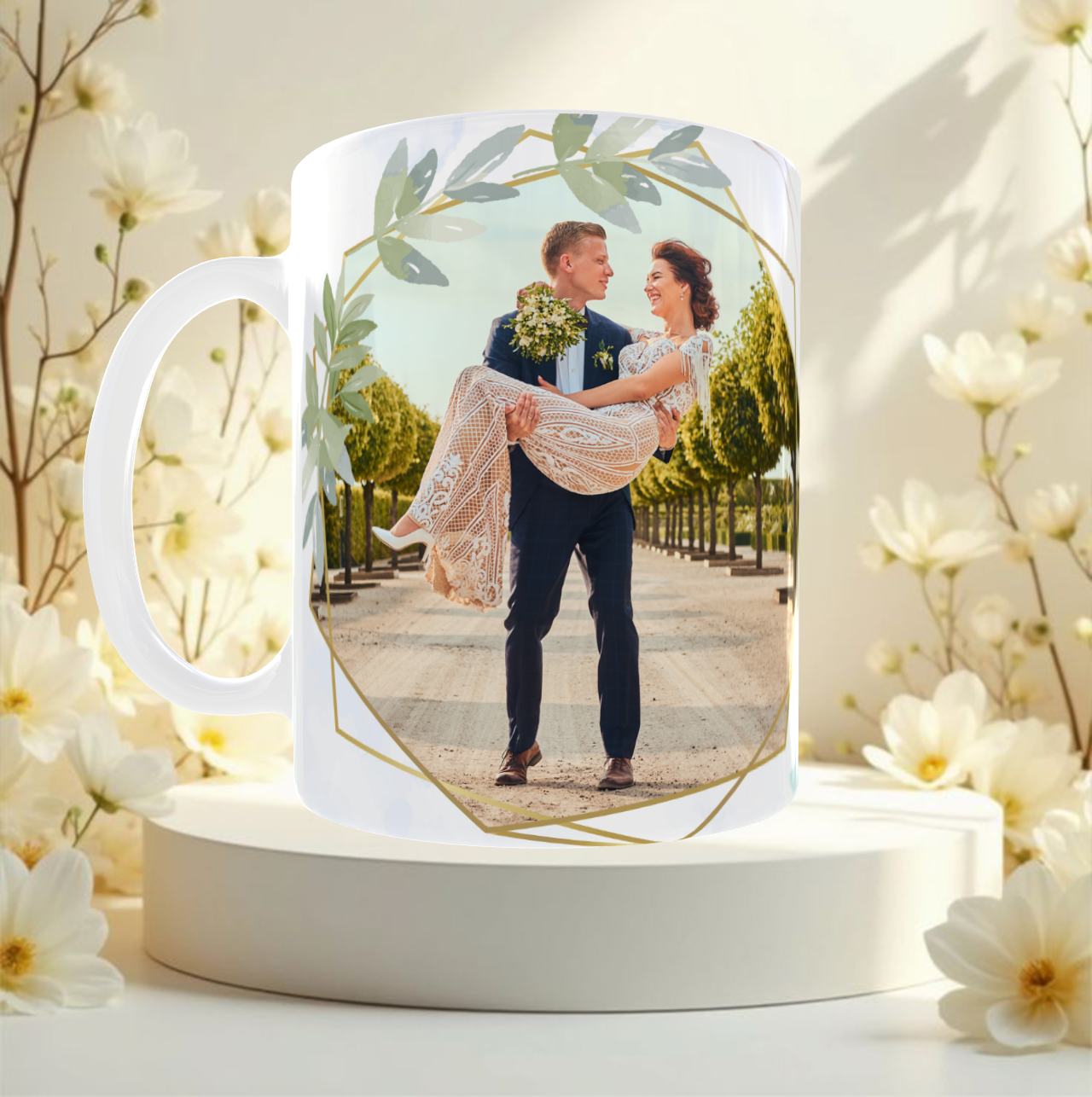 Taza personalizada de boda