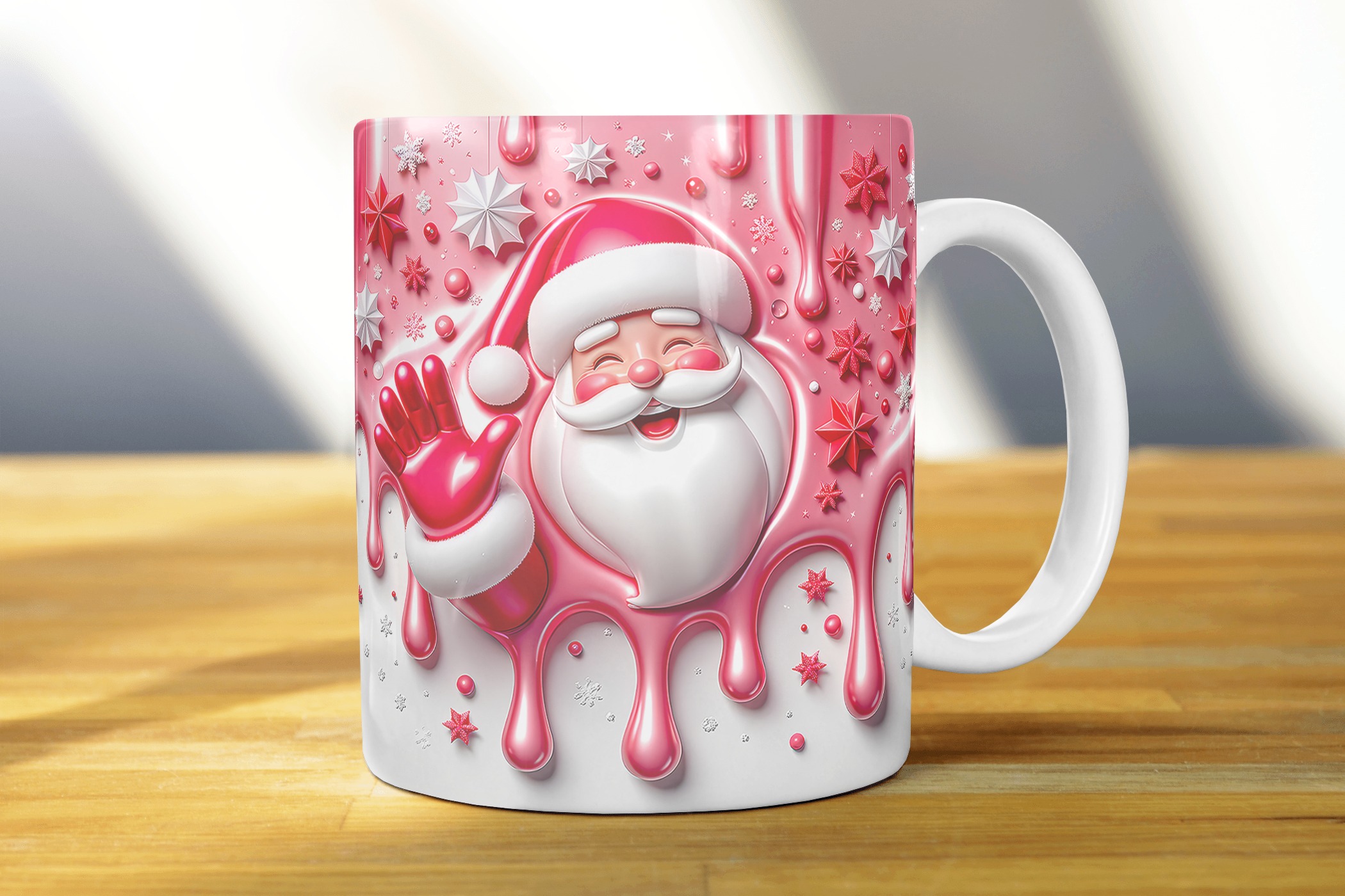 Taza navideña con Santa Claus