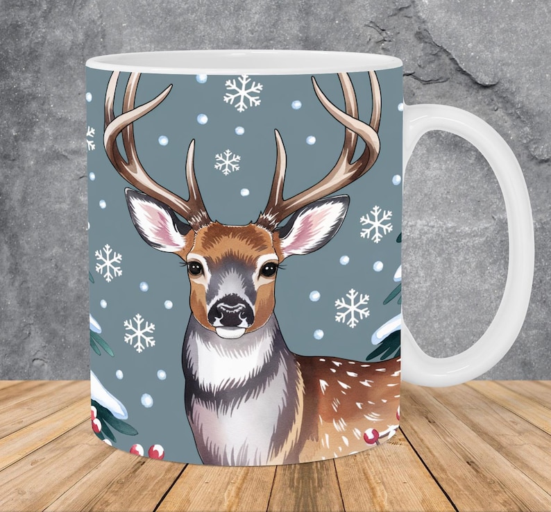 Taza con diseño de ciervo